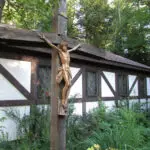 Side view of old cloister